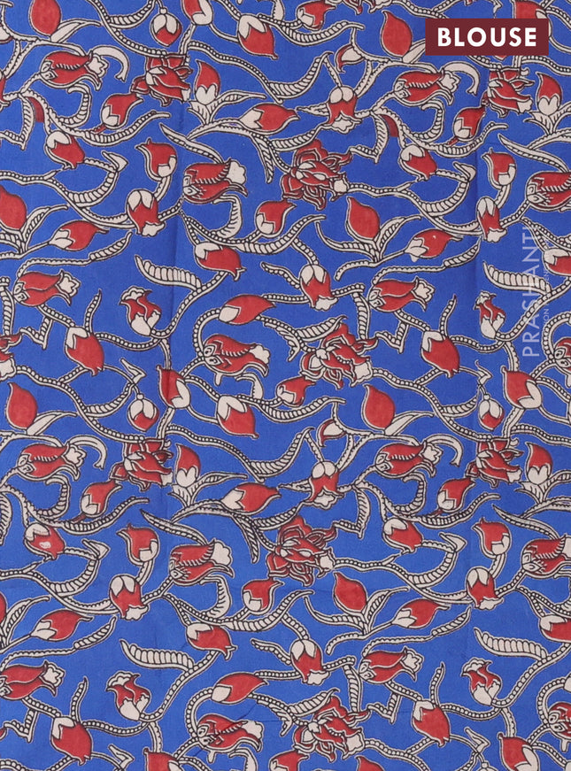 Bengal soft cotton saree black and blue with plain body and zari woven border