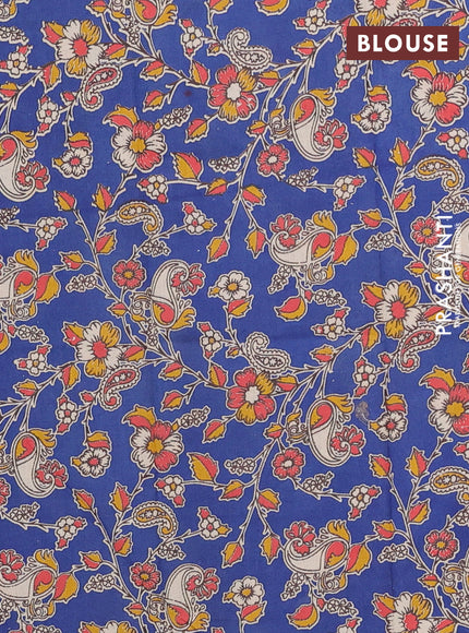 Bengal soft cotton saree black and blue with plain body and zari woven border