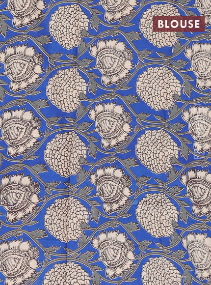 Bengal soft cotton saree black and blue with plain body and zari woven border