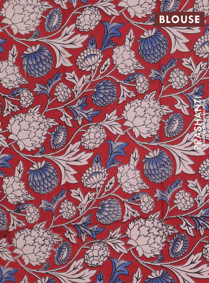 Bengal soft cotton saree maroon with plain body and zari woven border