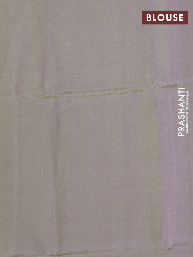 Pure soft silk saree lavender and dual shade of green with zari woven buttas and rettapet zari woven border
