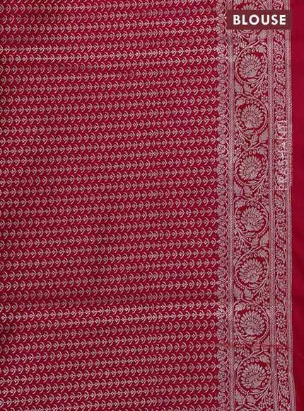 Banarasi semi mushru silk saree pink with zari woven buttas and zari woven border