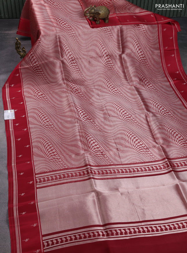 Banarasi katan silk saree maroon with allover zari woven brocade weaves and zari woven butta border