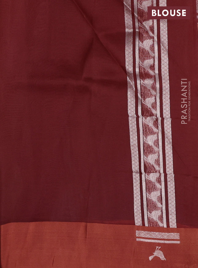 Banarasi katan silk saree brown with allover zari woven brocade weaves and zari woven butta border