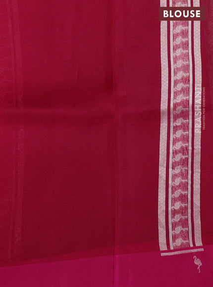 Banarasi katan silk saree pink with allover zari woven brocade weaves and zari woven butta border