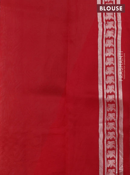 Banarasi katan silk saree orange with allover zari woven brocade weaves and zari woven butta border