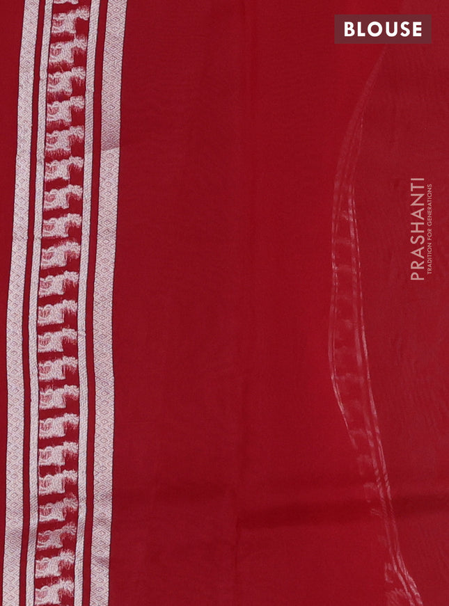 Banarasi katan silk saree orange with allover zari woven brocade weaves and zari woven butta border