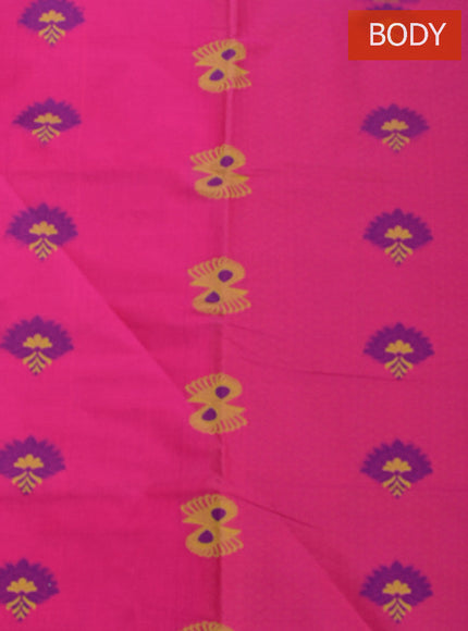 Coimbatore Cotton Dark Pink Butta Saree with Thread Woven Border