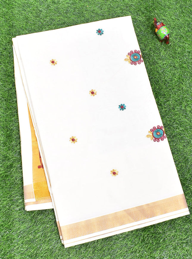 Coimbatore Cotton Kerala Kasavu Cotton Saree