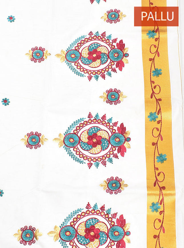 Coimbatore Cotton Kerala Kasavu Cotton Saree