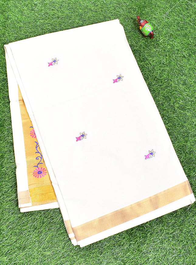 Coimbatore Cotton Kerala Kasavu Cotton Saree