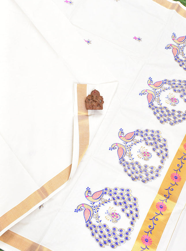 Coimbatore Cotton Kerala Kasavu Cotton Saree