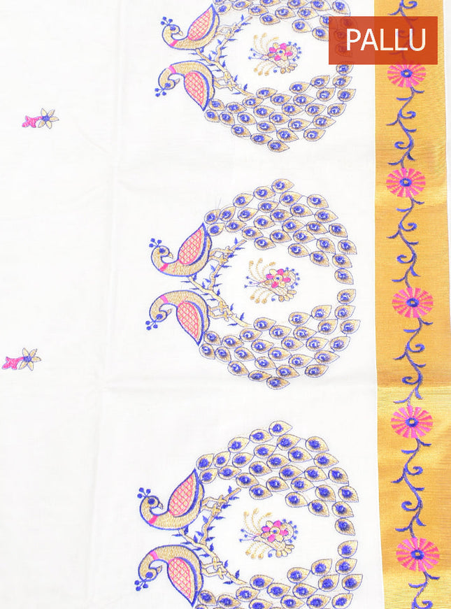 Coimbatore Cotton Kerala Kasavu Cotton Saree