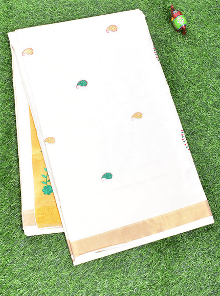 Coimbatore Cotton Kerala Kasavu Cotton Saree