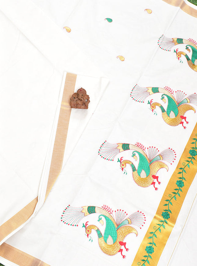 Coimbatore Cotton Kerala Kasavu Cotton Saree