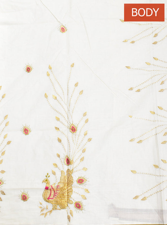 Coimbatore Cotton Kerala Kasavu Cotton Saree