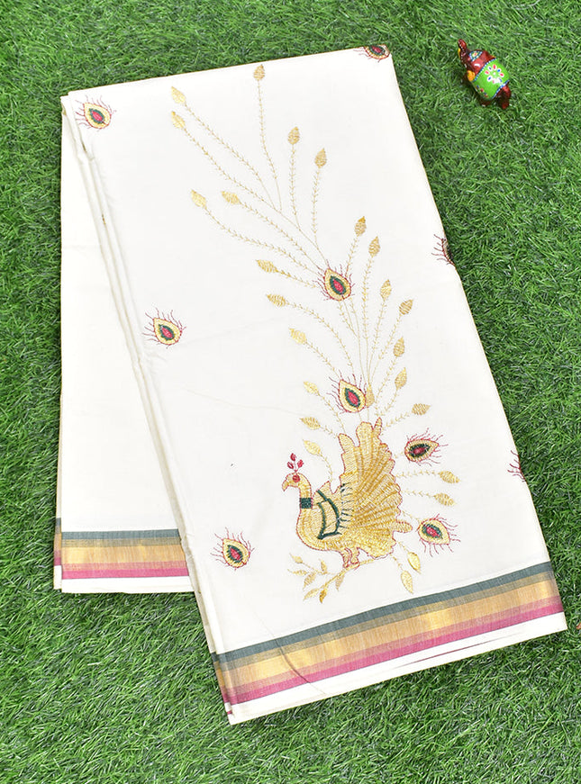 Coimbatore Cotton Kerala Kasavu Cotton Saree