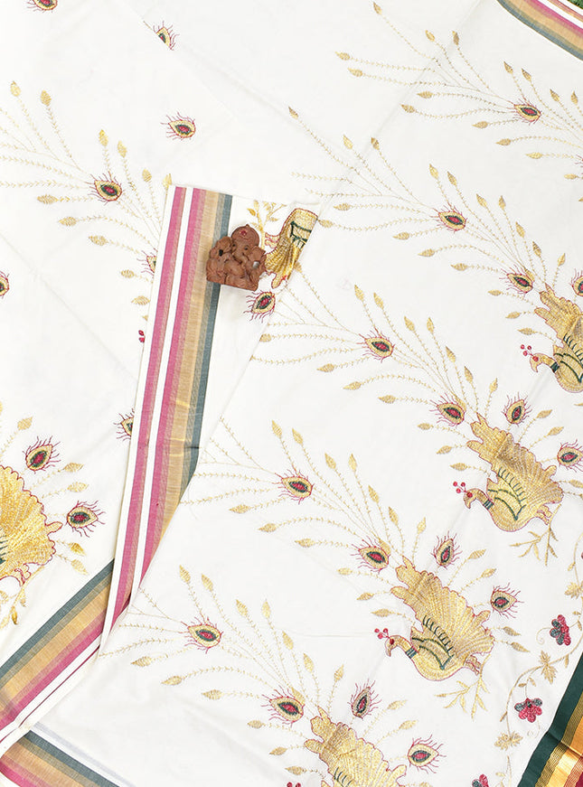 Coimbatore Cotton Kerala Kasavu Cotton Saree