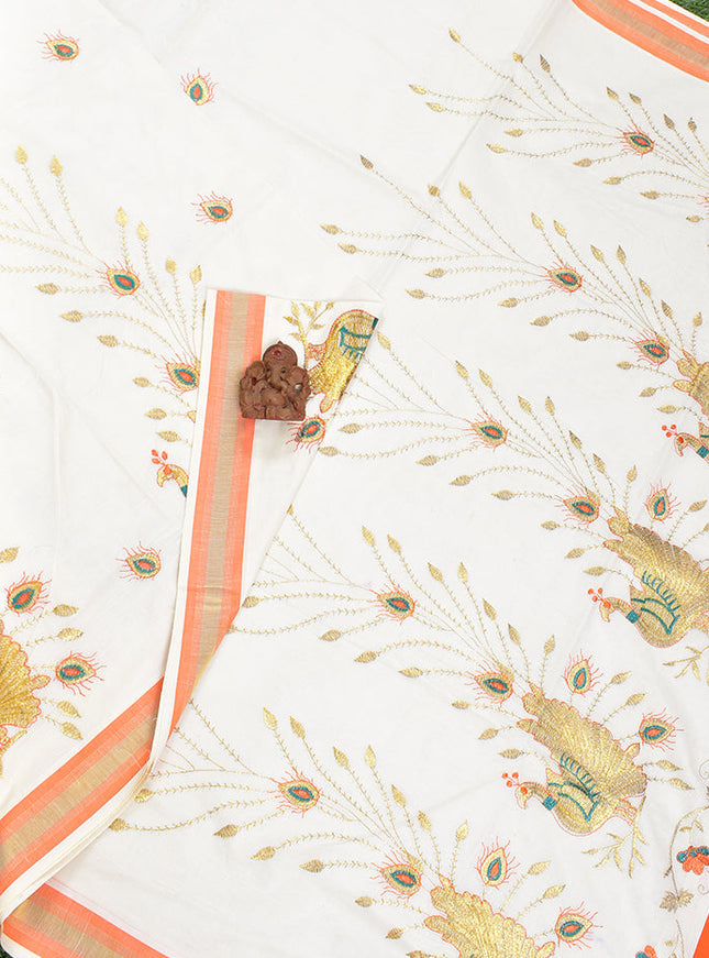 Coimbatore Cotton Kerala Kasavu Cotton Saree