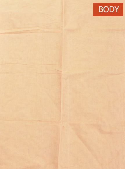 Coimbatore Cotton Sandal Fancy Emboss Saree with Thread Woven Border