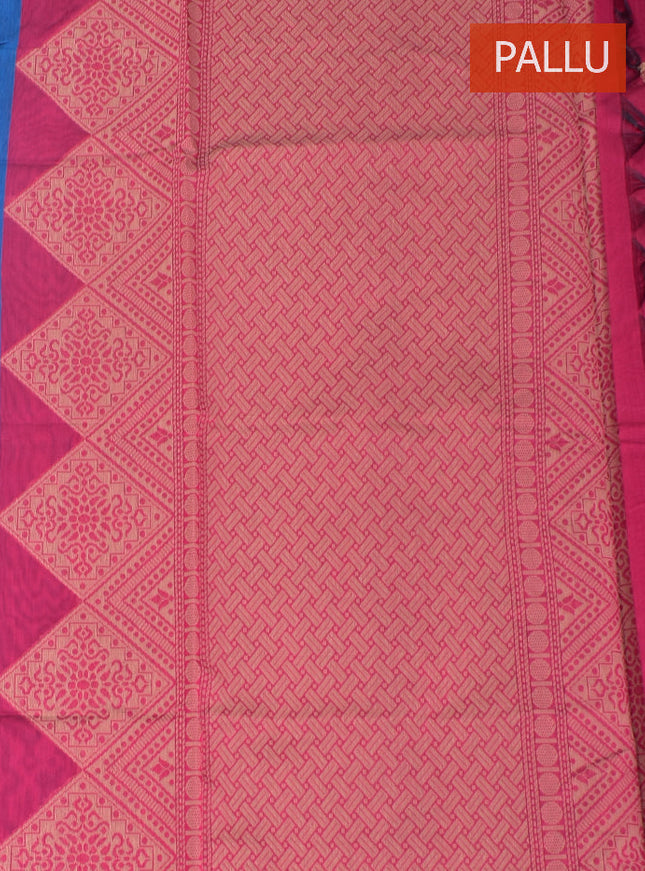 Coimbatore Cotton Blue Color Light Weight Cotton Saree