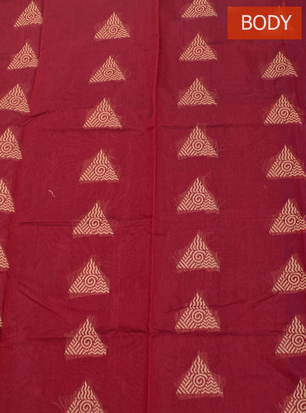 Coimbatore Cotton Maroon Color Light Weight Cotton Saree
