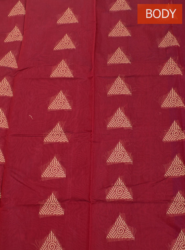 Coimbatore Cotton Maroon Color Light Weight Cotton Saree