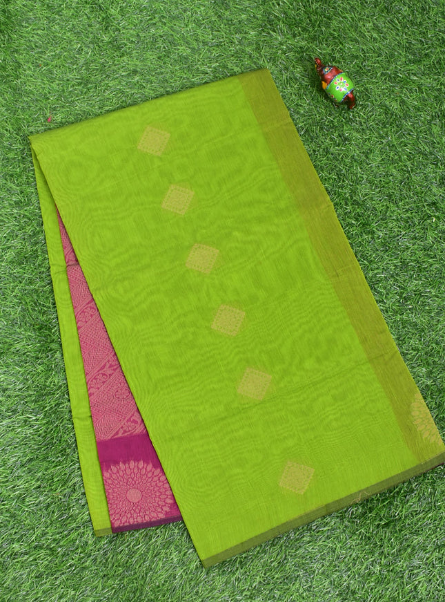 Coimbatore Cotton Green Color Light Weight Cotton Saree