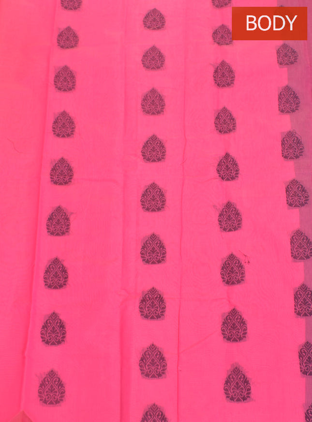 Coimbatore Cotton Pink Color Light weight Cotton Saree