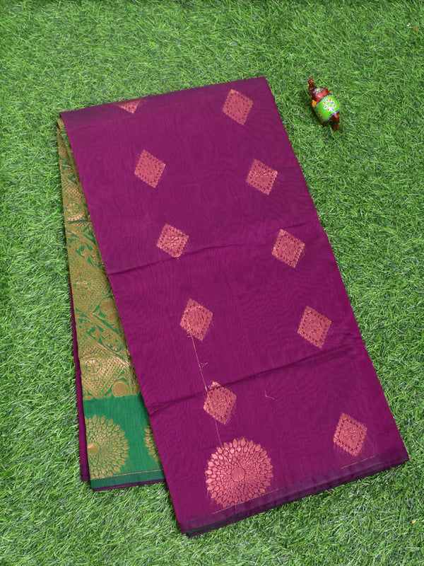 Coimbatore Cotton Magenta Color Light weight Cotton Saree