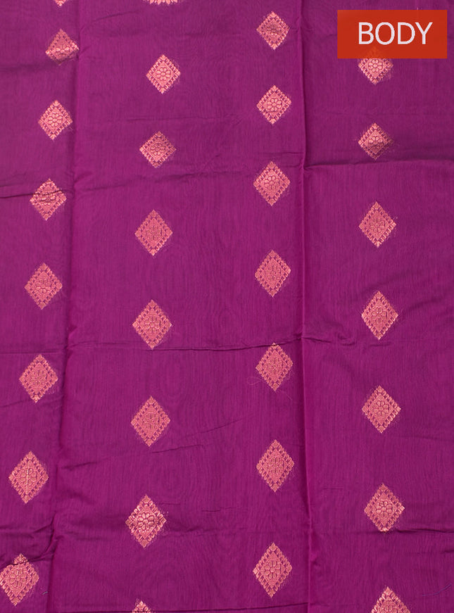 Coimbatore Cotton Magenta Color Light weight Cotton Saree
