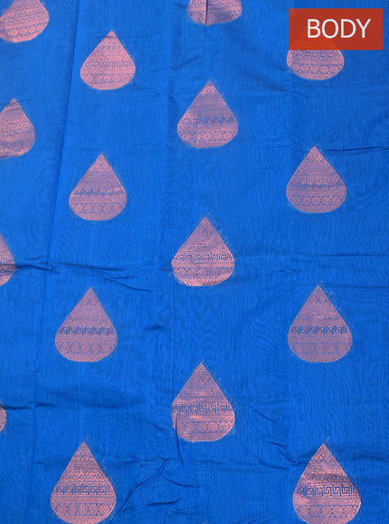 Coimbatore Cotton Blue Color Light weight Cotton Saree