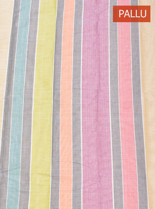 Coimbatore Cotton Sandal Color Pure Cotton Plain Saree