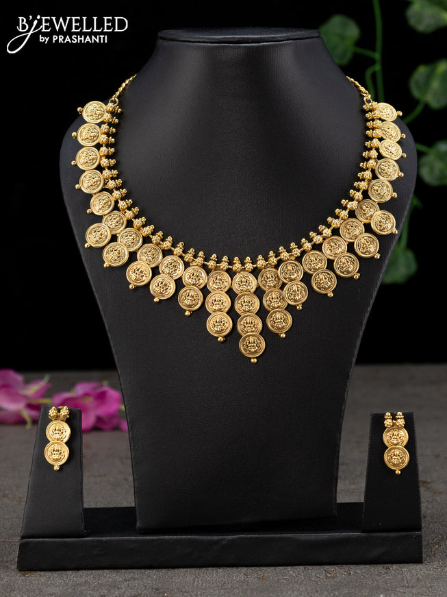 Antique Necklace with lakshmi kasu design