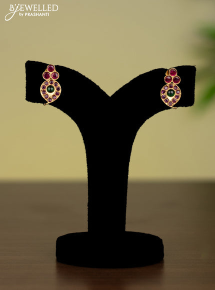 Antique attigai necklace with manga pattern and kemp stones