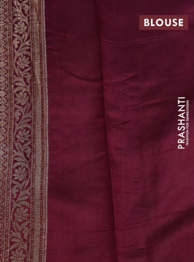 Chiniya silk saree lime green and wine shade with thread & zari woven buttas and woven border