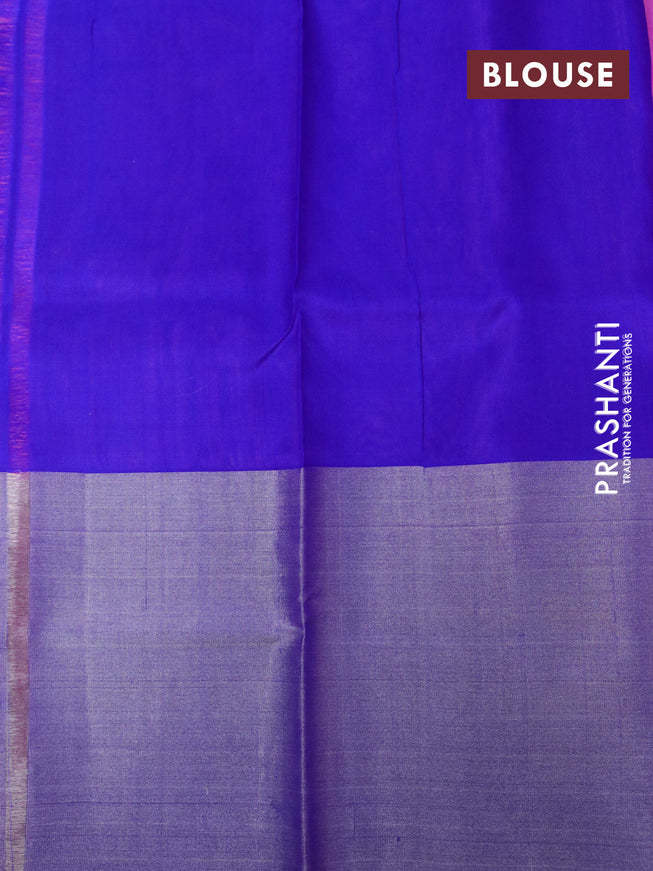 Pure uppada silk saree light pink with silver zari woven buttas and long silver zari woven border