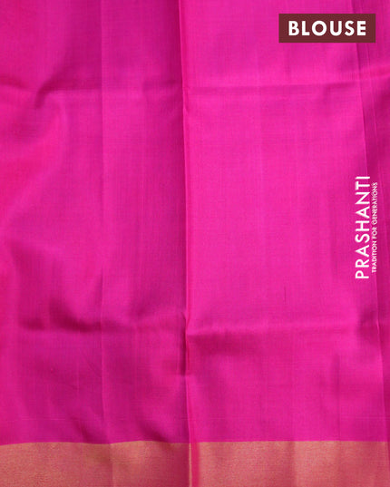 Pure uppada silk saree purple and pink with floral jamdhani buttas and zari woven border