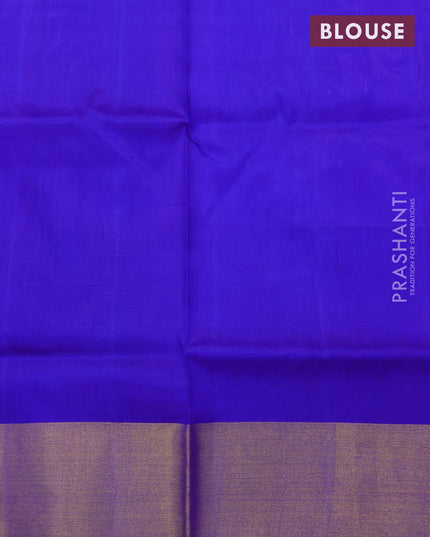 Pure uppada silk saree light pink and purple with allover tilak butta weaves and long rich zari woven border
