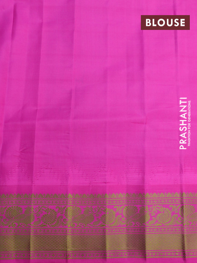 Pure gadwal silk saree mild purple and pink with allover checked pattern and temple design thread woven border