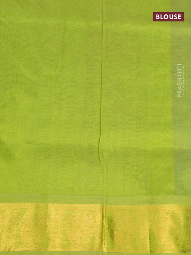 Silk cotton saree dual shade of bluish red and light green with allover self emboss jaquard and peacock zari woven border