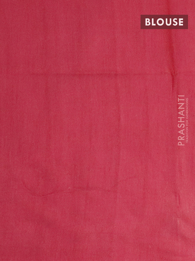 Bamboo silk saree pink and dark magenta with allover tie & dye prints & thread stripe pattern in borderless style