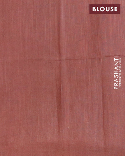 Bamboo silk saree rust shade and brown with allover tie & dye prints & thread stripe sequin work in borderless style