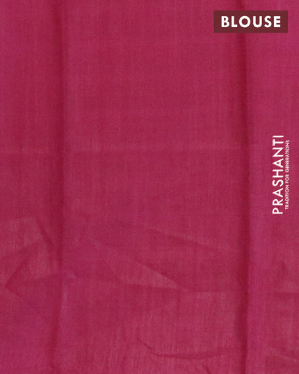 Bamboo silk saree pink and dark magenta with allover tie & dye prints & thread stripe pattern and sequin work pallu