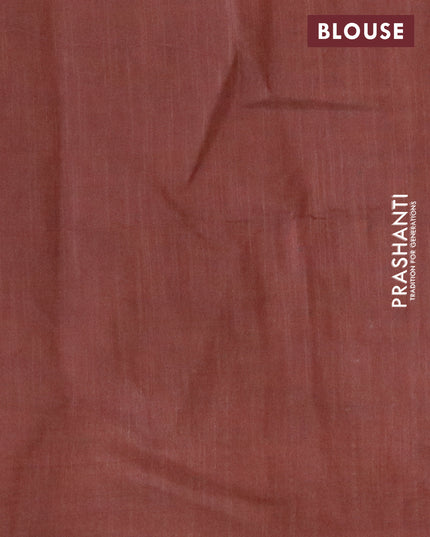 Bamboo silk saree rust shade and brown with allover tie & dye prints & thread stripe pattern and sequin work pallu