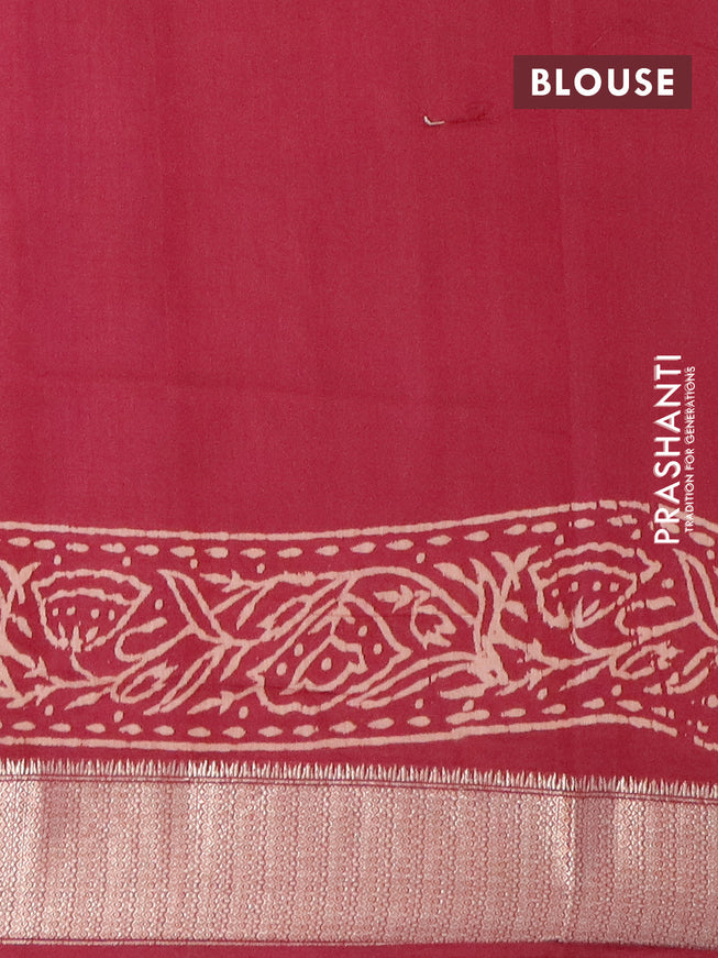 Semi gadwal saree maroon with butta prints and zari woven border