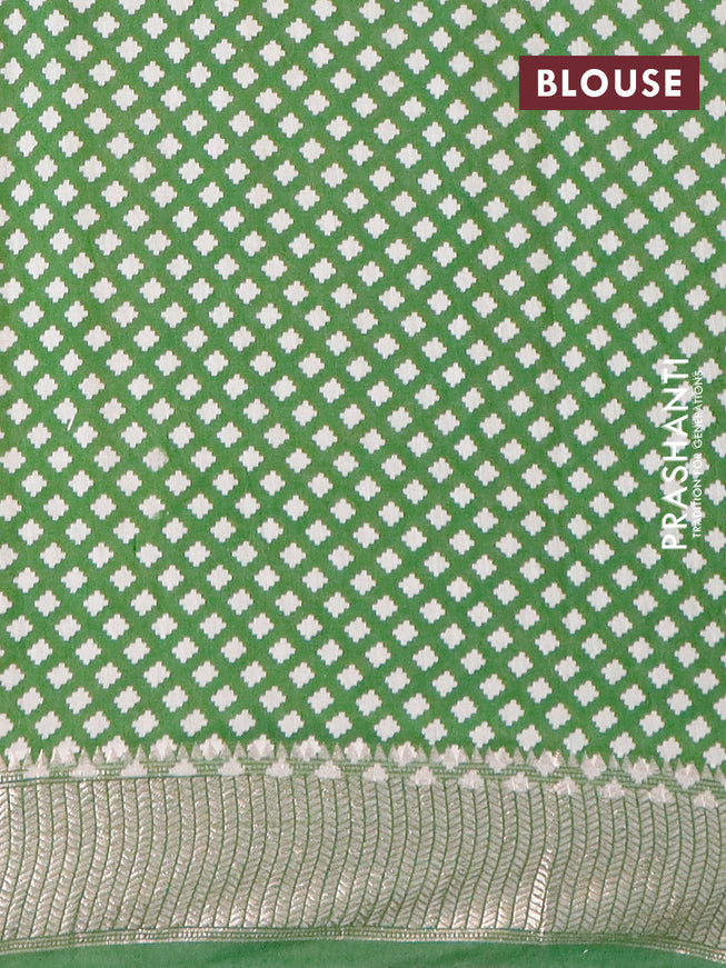 Semi gadwal saree maroon beige and green with allover geometric prints and zari woven border