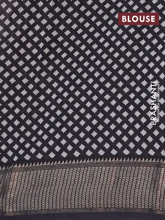Semi gadwal saree maroon beige and black with allover geometric prints and zari woven border