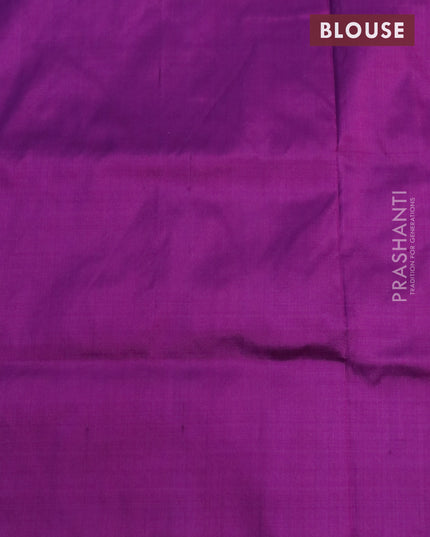 Pochampally silk saree purple with allover ikat weaves and simple border