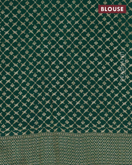 Pure banarasi crepe silk saree purple and green with allover thread & zari woven buttas and woven border